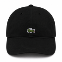 Boné Lacoste Unissex em Sarja de Algodão com Logo - Preto