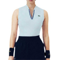 Regata Polo Lacoste Ultra Dry Tennis Stretch - Azul Claro