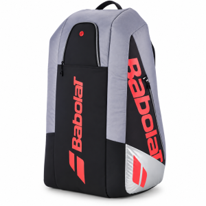 Raqueteira Babolat Pure Strike Strike Carbon Grey X9 - Cinza e Vermelho Fluo