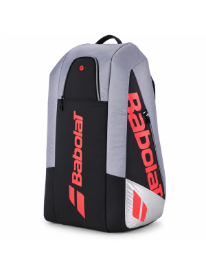 Raqueteira Babolat Pure Strike Strike Carbon Grey X9 - Cinza e Vermelho Fluo