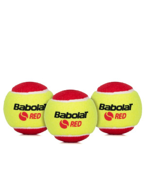 Bola De Tênis Babolat Felt X3 Vermelha Estágio - 3 Bolas
