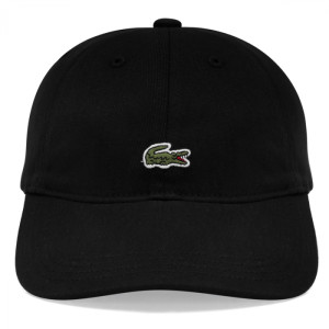 Boné Lacoste Unissex em Sarja de Algodão com Logo - Preto