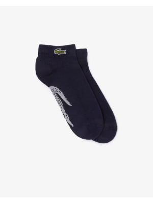 Meia Lacoste Cano Curto Lacoste Sport Em Algodão Com Estampa De Crocodilo - 1 par 39 a 42