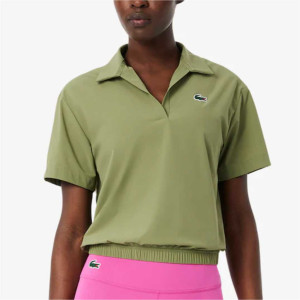 Camisa Polo Lacoste Feminina Ultradry com Modelagem Relaxed Sport - Verde