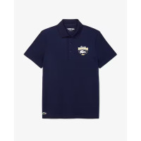 Camisa Polo Lacoste Manga Curta  de Pique Ultra Dry em Modelagem Regular - Marinho