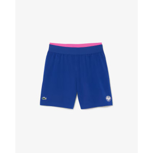 Short Lacoste Em Mesh De Compressão Integrado Sport - Azul