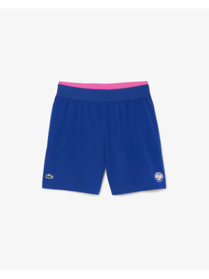 Short Lacoste Em Mesh De Compressão Integrado Sport - Azul