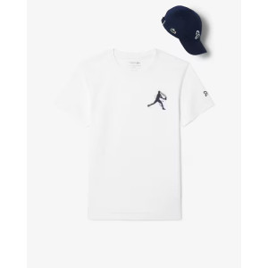 Camiseta Lacoste Ultra Dry Com Boné Estampado