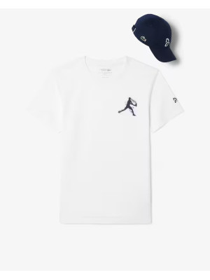 Camiseta Lacoste Ultra Dry Com Boné Estampado