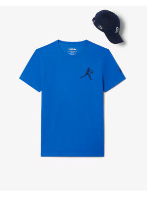 Camiseta Lacoste Ultra Dry Com Boné Estampado