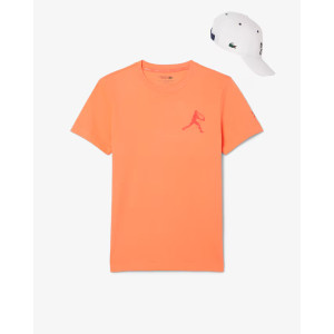 Camiseta Lacoste Ultra Dry Com Boné Estampado