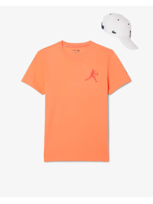 Camiseta Lacoste Ultra Dry Com Boné Estampado