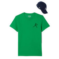 Camiseta Lacoste Ultra Dry Com Boné Estampado