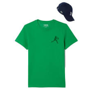Camiseta Lacoste Ultra Dry Com Boné Estampado