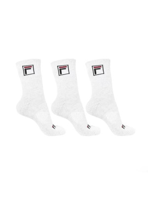 Meia Fila Cano Alto FBOX  Branca - 3 pares 34 a 38