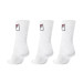 Meia Fila Cano Alto FBOX  Branca - 3 pares 34 a 38