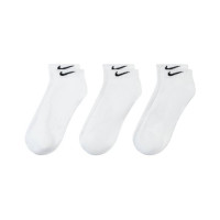 Meia Nike Everyday Cush Low Cano Baixo Branca - 3 pares 39 a 43