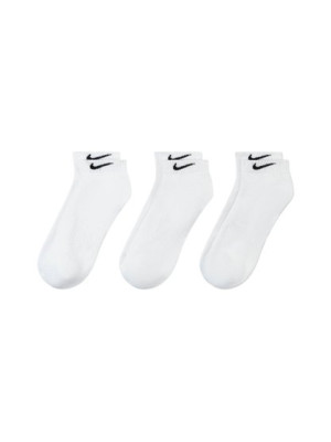 Meia Nike Everyday Cush Low Cano Baixo Branca - 3 pares 39 a 43
