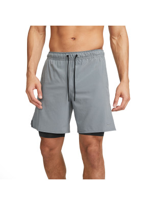 Short Nike Dri-FIT Unlined Fitness 2in 1 7in  - Cinza