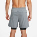 Short Nike Dri-FIT Unlined Fitness 2in 1 7in  - Cinza