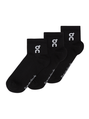 Meia On Brazil Logo Sock Mid Preta - 03 Pares 37 a 40