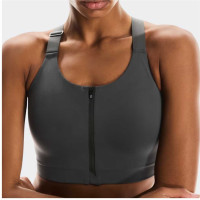 Top On Endurance Bra Zip - Cinza