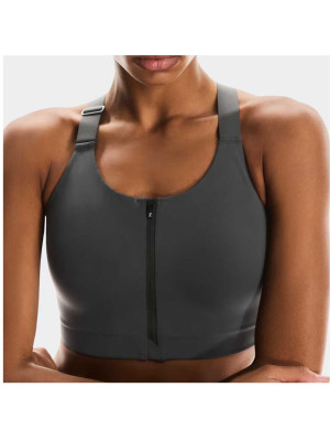 Top On Endurance Bra Zip - Cinza