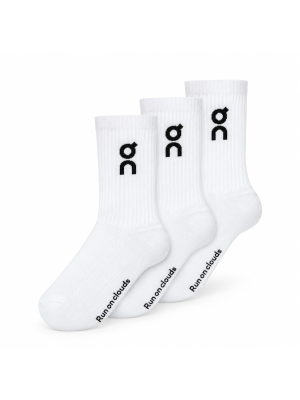 Meia On Cano Alto Logo S.High Branca - 03 Pares 41 a 44