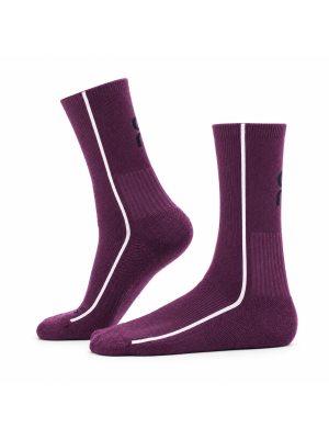 Meia On Brazil Logo Sock High Roxo e Branco - 03 Pares 39 a 41