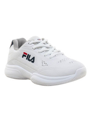 Tênis Fila Infantil Lugano 7.0 - Branco/Marinho/Vermelho