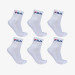 Meia Fila Cano Médio Branca - 6 pares 39 a 43