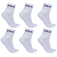 Meia Fila Cano Médio Branca - 6 pares 39 a 43