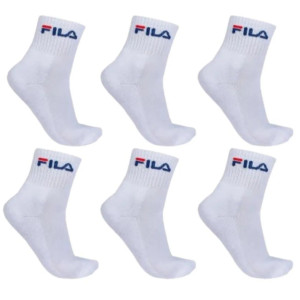 Meia Fila Cano Médio Branca - 6 pares 39 a 43