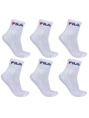 Meia Fila Cano Médio Branca - 6 pares 39 a 43