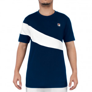 Camiseta Fila Flag - Marinho e Branco