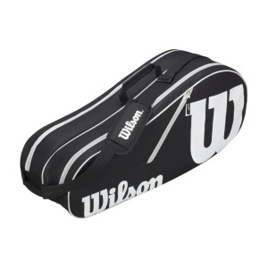 Raqueteira Wilson Advantage II X6 - Preta e Branca