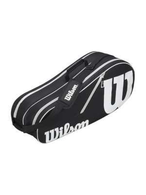 Raqueteira Wilson Advantage II X6 - Preta e Branca