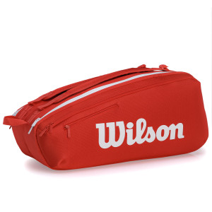 Raqueteira Wilson Super Tour X9 - Vermelha e Branca