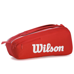 Raqueteira Wilson Super Tour X6 - Vermelha e Branca