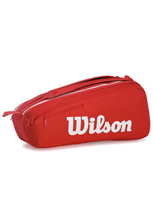 Raqueteira Wilson Super Tour X6 - Vermelha e Branca
