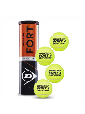 Bola de Tênis Dunlop Fort Clay Court - 4 Bolas