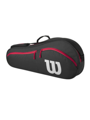 Raqueteira Wilson Advantage  X3 2025 - Preto Vermelho
