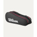 Raqueteira Wilson Advantage  X3 2025 - Preto Vermelho