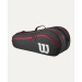 Raqueteira Wilson Advantage  X3 2025 - Preto Vermelho