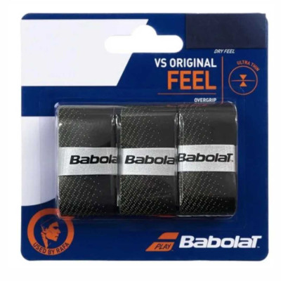 Overgrip Babolat VS Original AERO X3 Preto Amarelo - 3Und