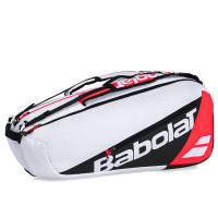 Raqueteira Babolat Pure Strike X6 Branca e Coral