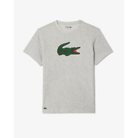 Camiseta Lacoste Regular Fit Crocodilo - Cinza