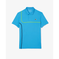 Camisa Polo Lacoste Regular Fit Ultra Dry em Piqué  - Azul