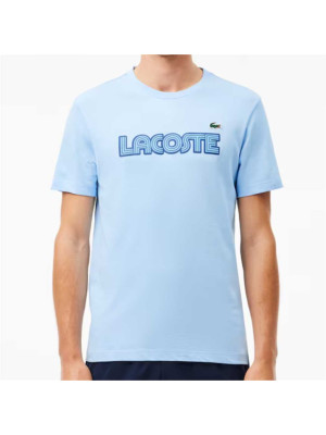 Camiseta Lacoste Esportiva em Algodão Ultra Dry com Logo  - Azul