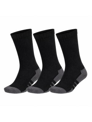 Meia Adidas Essentials Cano Alto - Pack com 3 Pares | Preta | 38 a 40
